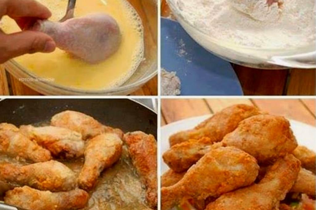 Frango empanado sequinho muito fácil de preparar fica delicioso